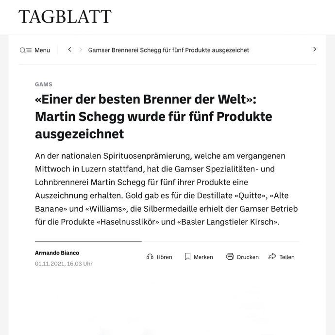 «Martin Schegg wurde für 5 Produkte ausgezeichnet»
